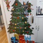 Festive season celebrations at Fen Park included door decorating.